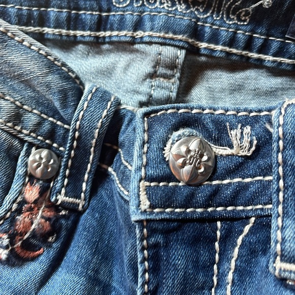 Miss Me Hailey Skinny Jeans Floral 26 - Picture 7 of 10